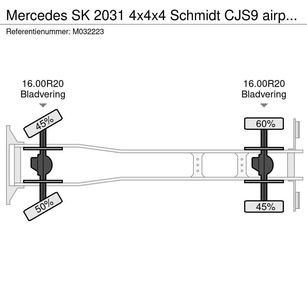 Mercedes-Benz SK 2031 4x4x4 Schmidt CJS9 airport sweeper snow pl Шасі з кабіною