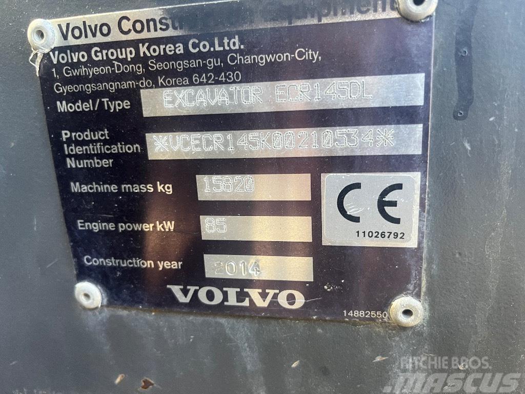 Volvo ECR 145 D / Engcon, Kauha, Rasvari, Uudet ketjut Гусеничні екскаватори