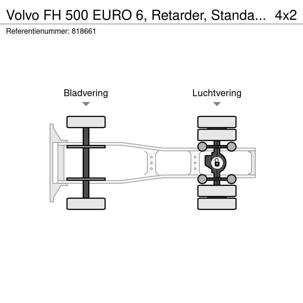 Volvo FH 500 EURO 6, Retarder, Standairco Тягачі