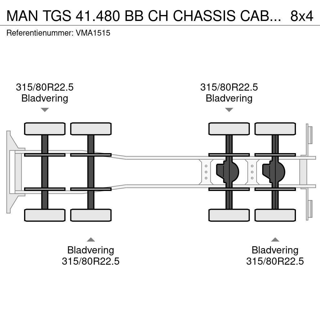MAN TGS 41.480 BB CH CHASSIS CABIN (4 units) Шасі з кабіною