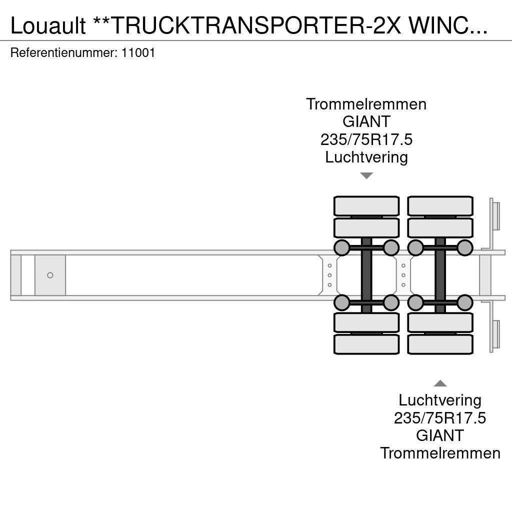  Louault **TRUCKTRANSPORTER-2X WINCH-TUV TILL 04-20 Низькорамні напівпричепи