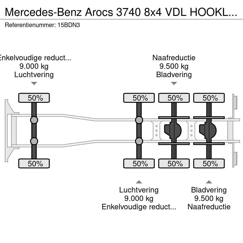 Mercedes-Benz Arocs 3740 8x4 VDL HOOKLIFT! TOP!HAAKARM/CONTAINER Вантажівки з гаковим підйомом