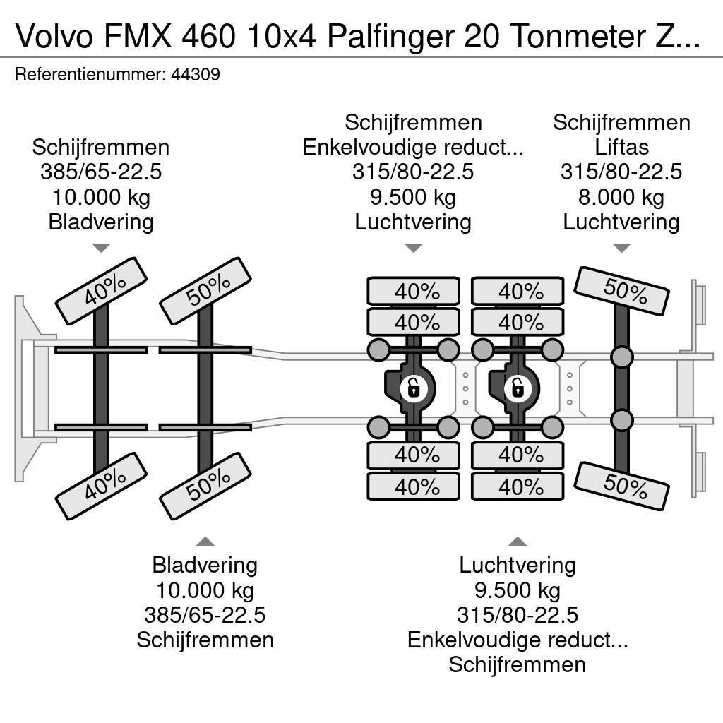 Volvo FMX 460 10x4 Palfinger 20 Tonmeter Z-kraan Вантажівки з гаковим підйомом