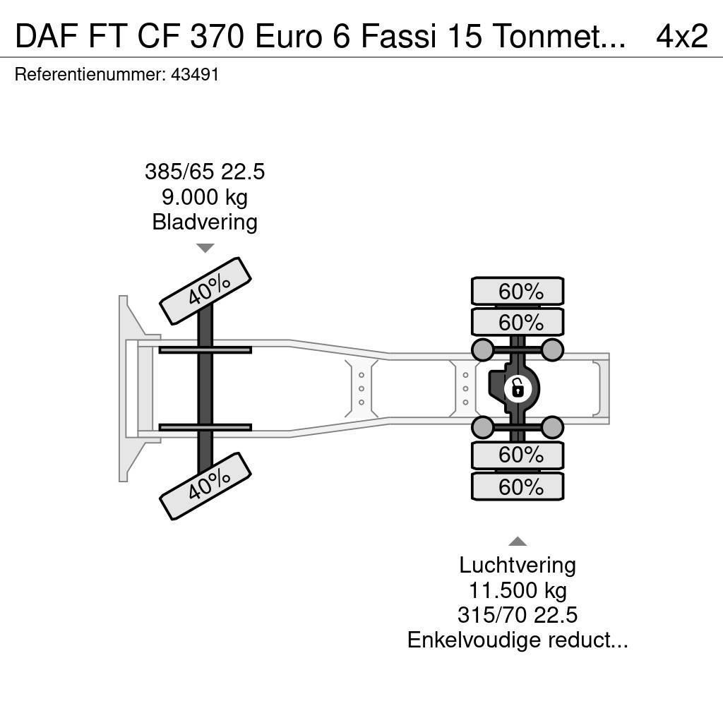 DAF FT CF 370 Euro 6 Fassi 15 Tonmeter laadkraan Тягачі