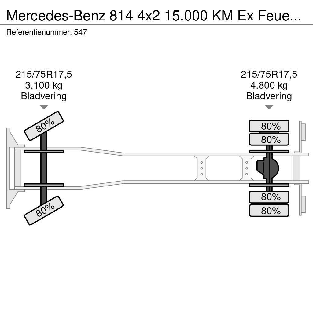 Mercedes-Benz 814 4x2 15.000 KM Ex Feuerwehr Topcondition! Шасі з кабіною