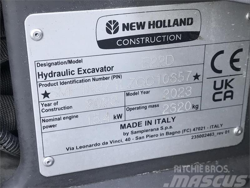 New Holland E22D MINIGRAVER DEMO Міні-екскаватори < 7т