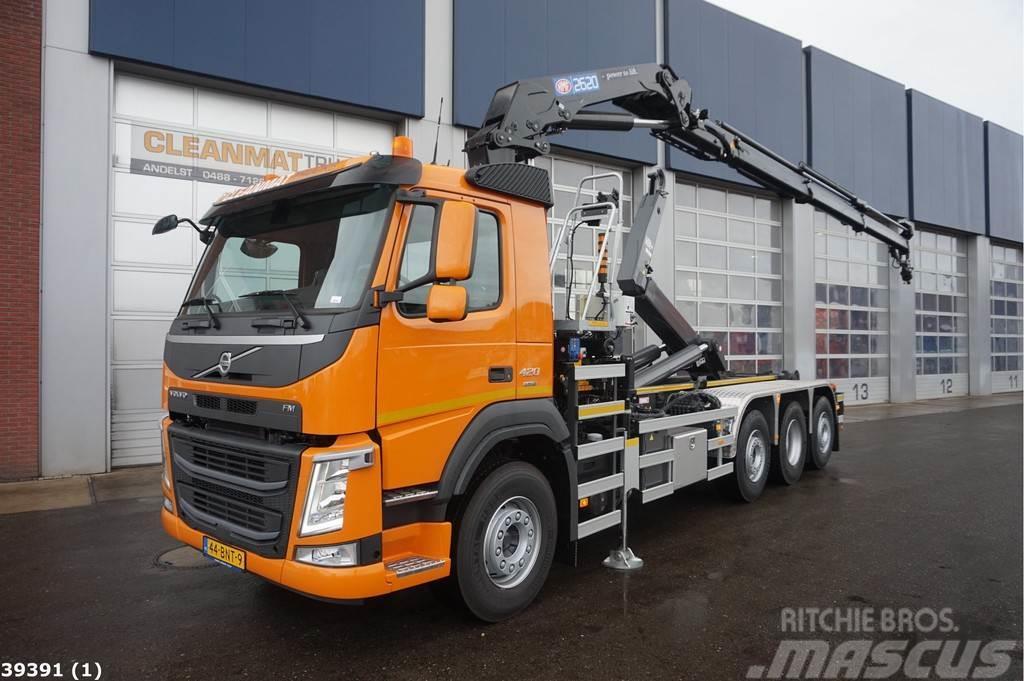 Volvo FM 420 8x2 HMF 26 ton/meter laadkraan Вантажівки з гаковим підйомом
