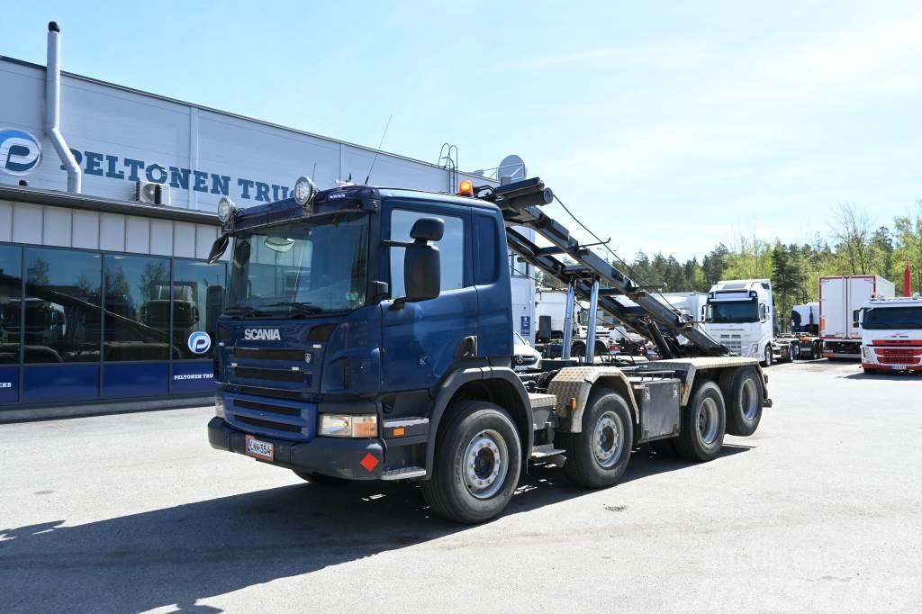 Scania P340 8x2 Huutokaupataan Cable lift demountable trucks