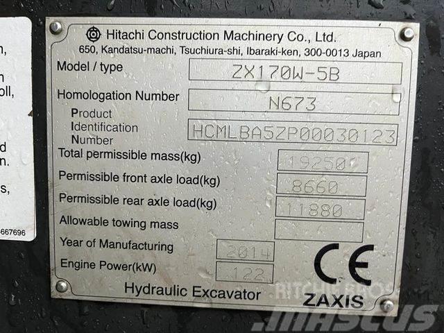 Hitachi ZX 170 W-5B Колісні екскаватори