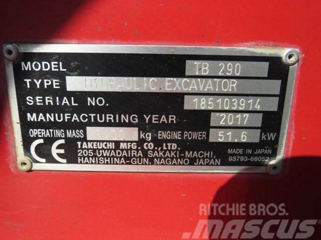 Takeuchi TB 290 Minibagger Powertilt+Löffel nur 2041,5h Міні-екскаватори < 7т