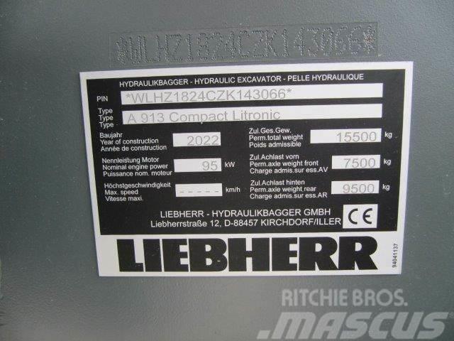 Liebherr A 913 Compact G6.0-D Колісні екскаватори