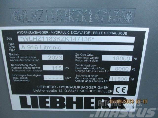 Liebherr A 916 Litronic G6.0-D Колісні екскаватори