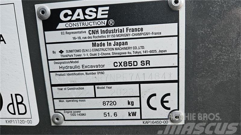 CASE CX85D SR Гусеничні екскаватори