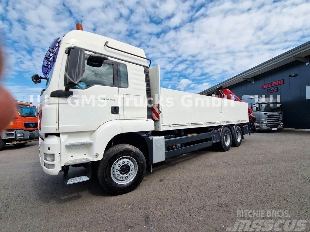MAN TGS 26.400 Flatbed + crane HMF 2620 K4 6x4 Flatbed / Dropside trucks