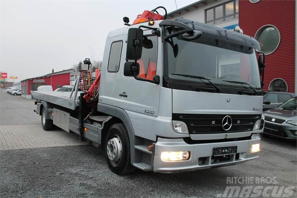 Mercedes-Benz Atego 1322 Vehicle transporter + crane MKG HMK132H Автовози