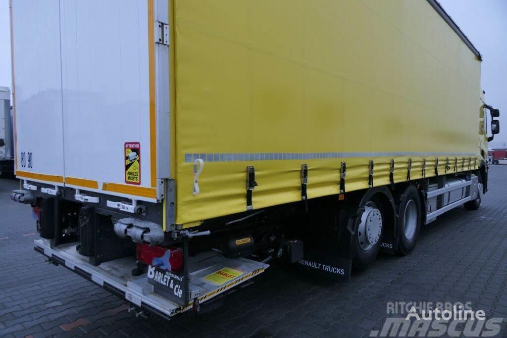 Renault T 460 Curtain side 9,15 m + tail lift Тентовані вантажівки