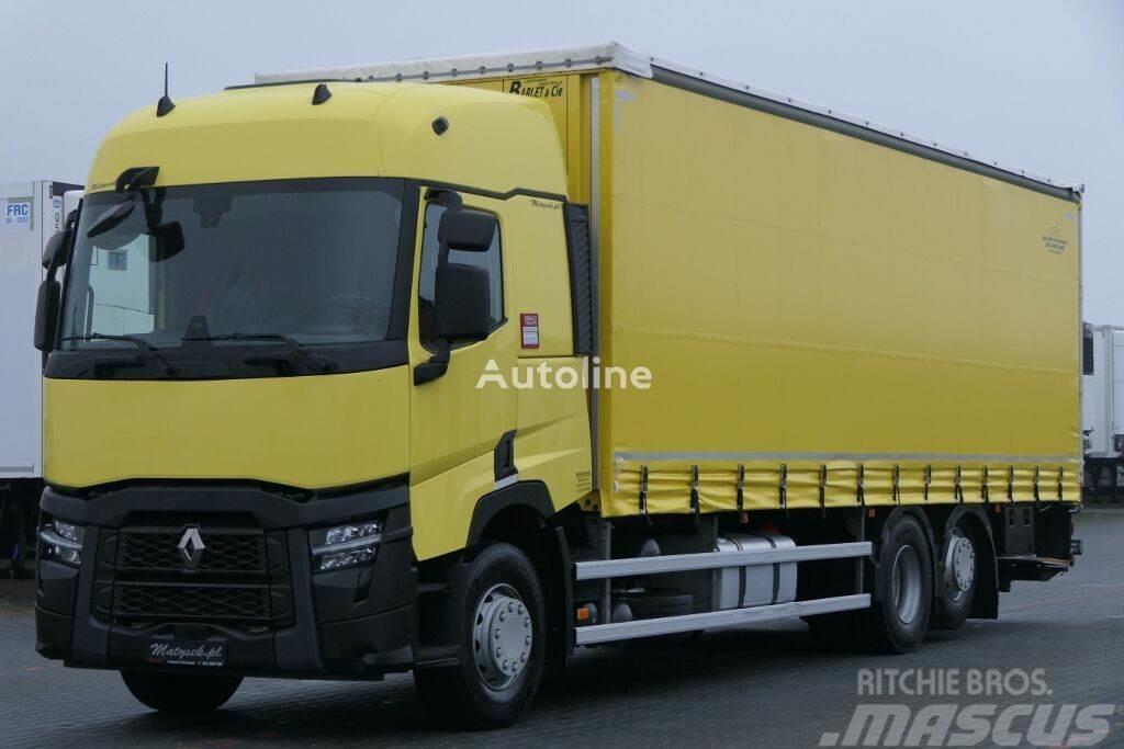 Renault T 460 Curtain side 9,15 m + tail lift Тентовані вантажівки