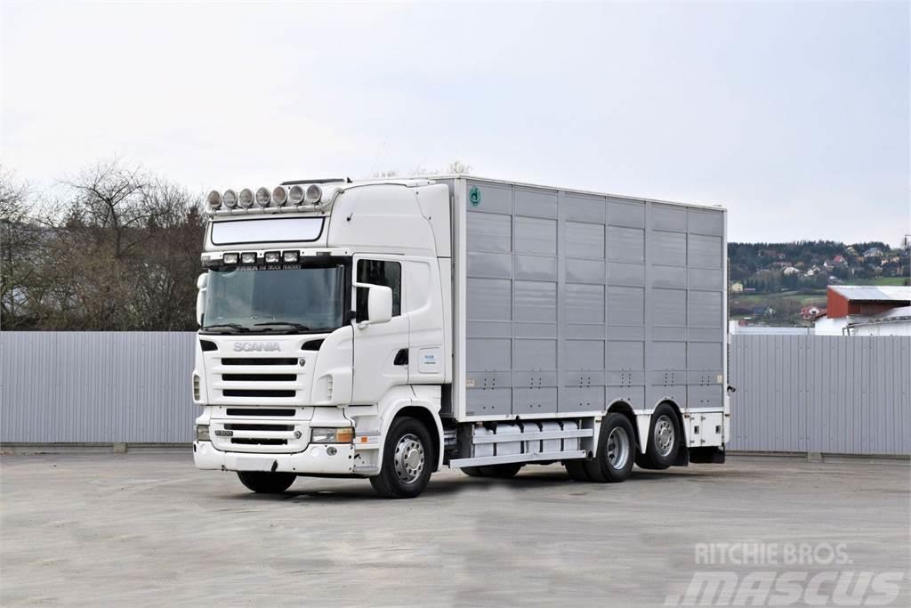 Scania R 500 TIERTRANSPORTWAGEN 7,10m / 4STOCK Автотранспорт для перевезення тварин