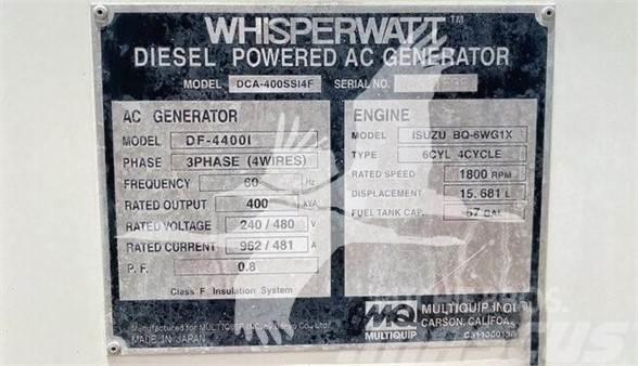 MultiQuip WHISPERWATT DCA400SSI4F Газові генератори