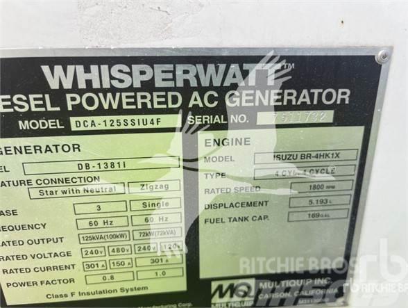 MultiQuip WHISPERWATT DCA125SSIU4F Газові генератори