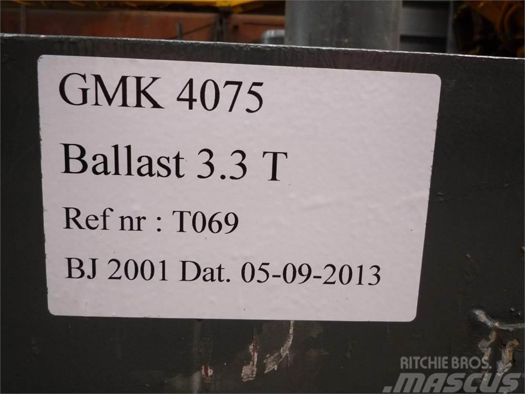 Grove GMK 4075 counterweight 3,3 ton Запчастини для кранів