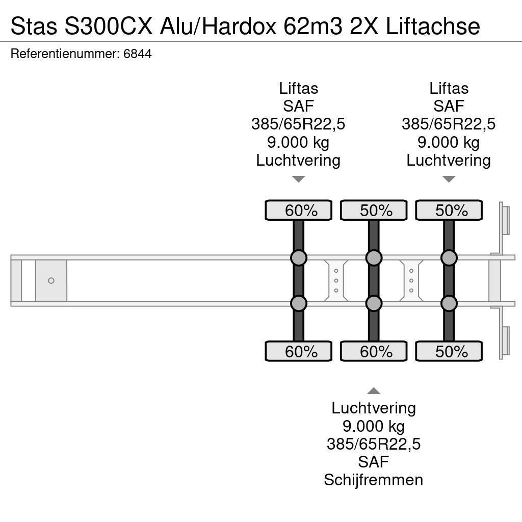 Stas S300CX Alu/Hardox 62m3 2X Liftachse Напівпричепи-самоскиди