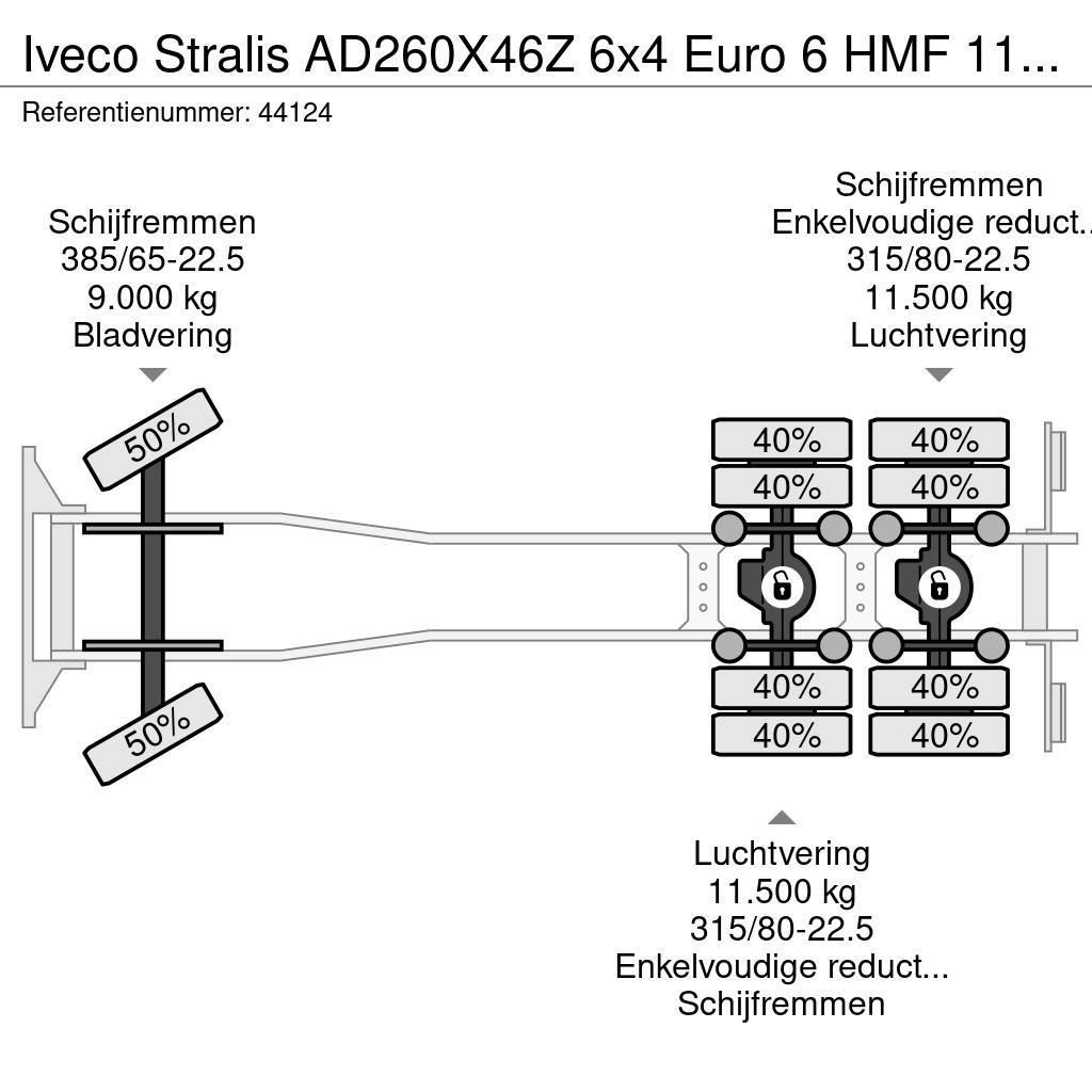 Iveco Stralis AD260X46Z 6x4 Euro 6 HMF 11 Tonmeter laadk автокрани