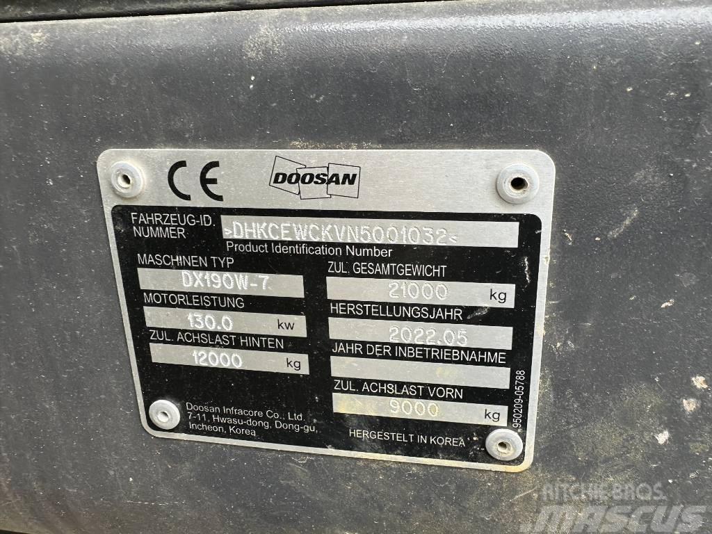 Doosan DX 190 W-7 Колісні екскаватори