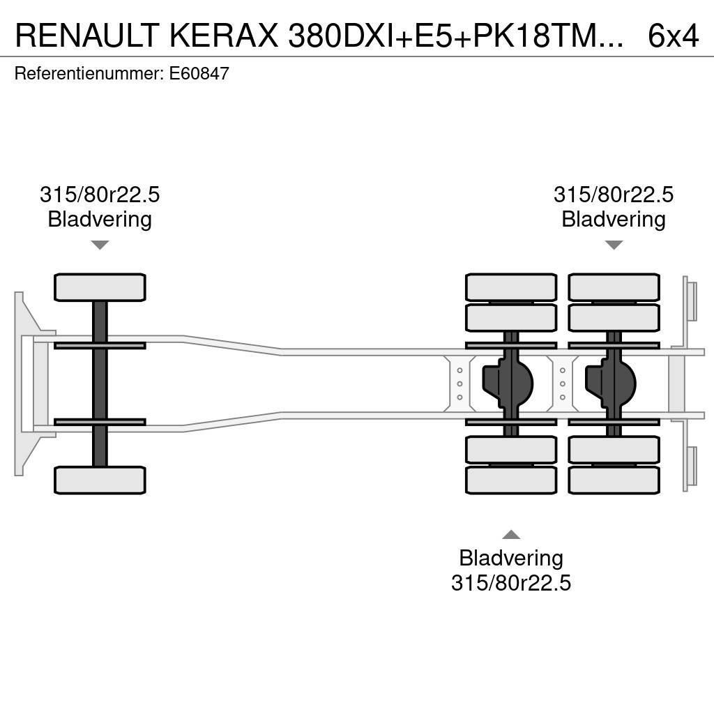 Renault KERAX 380DXI+E5+PK18TM/3EXT Вантажівки-платформи/бокове розвантаження