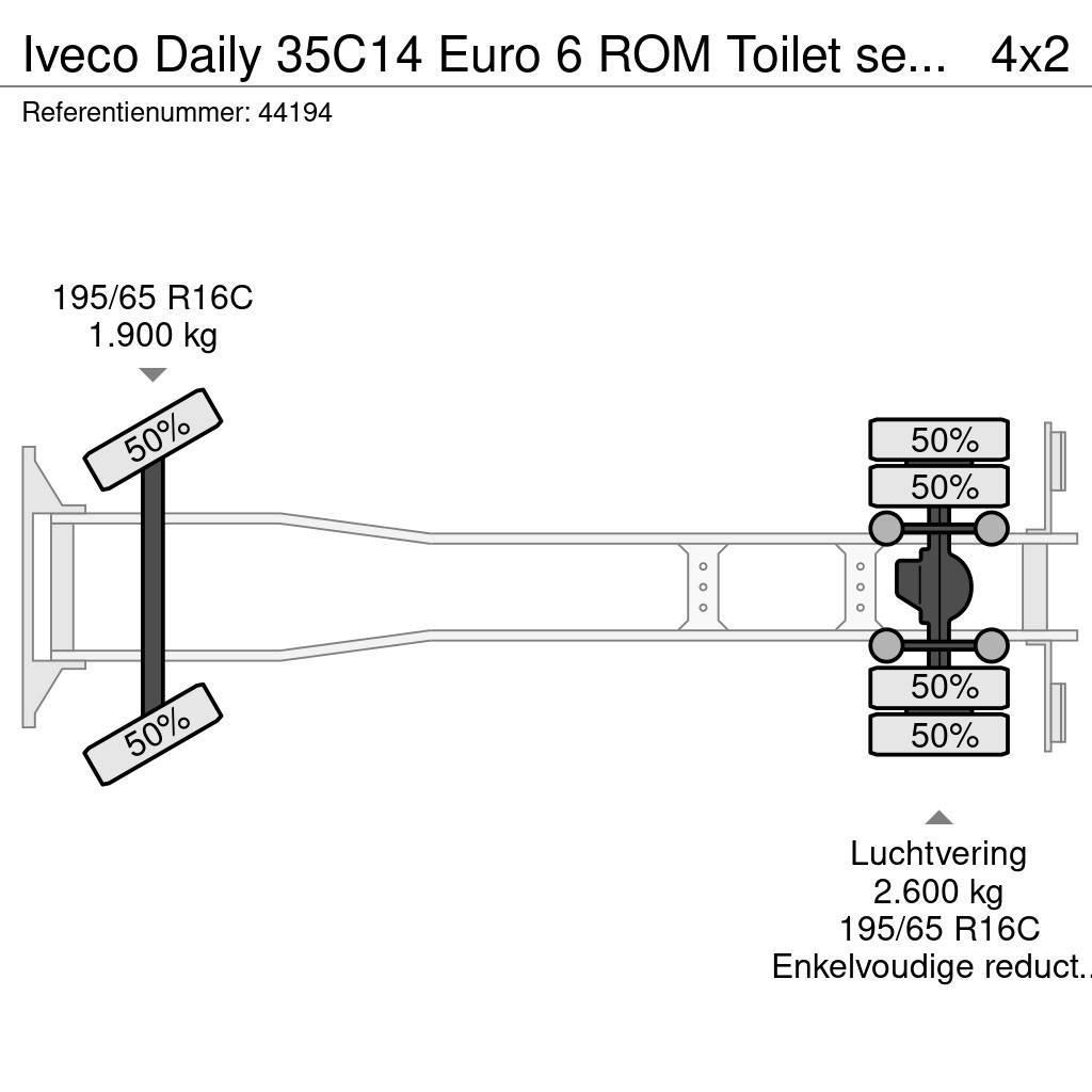 Iveco Daily 35C14 Euro 6 ROM Toilet servicewagen Комбі/Вакуумні вантажівки