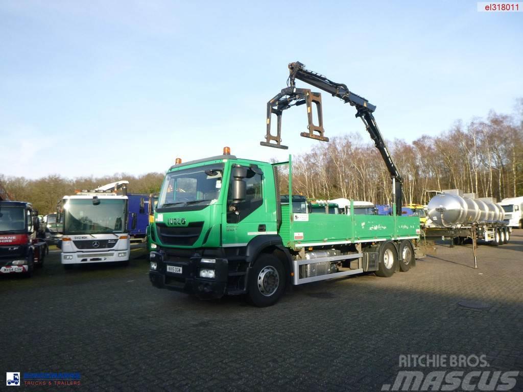 Iveco Stralis 310 6x2 Euro 6 RHD + Atlas 129.3 crane Вантажівки-платформи/бокове розвантаження