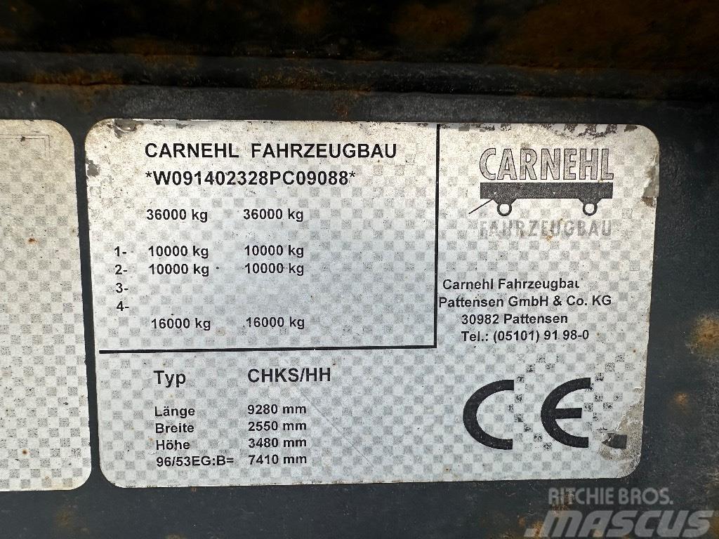 Carnehl 2 akselinen paripyörillä / hydrauliperälaudalla Напівпричепи-самоскиди