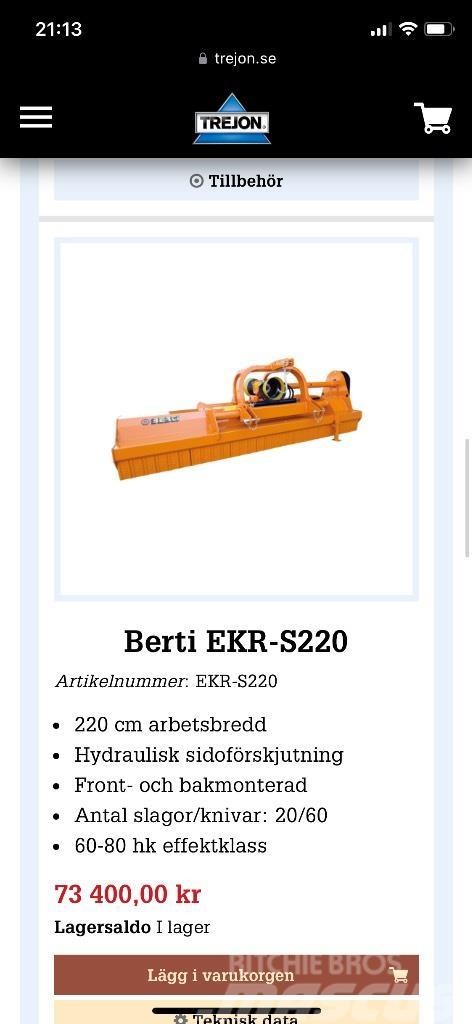 Berti Ekr-s 220 Slaghack Газонні і лукові косилки