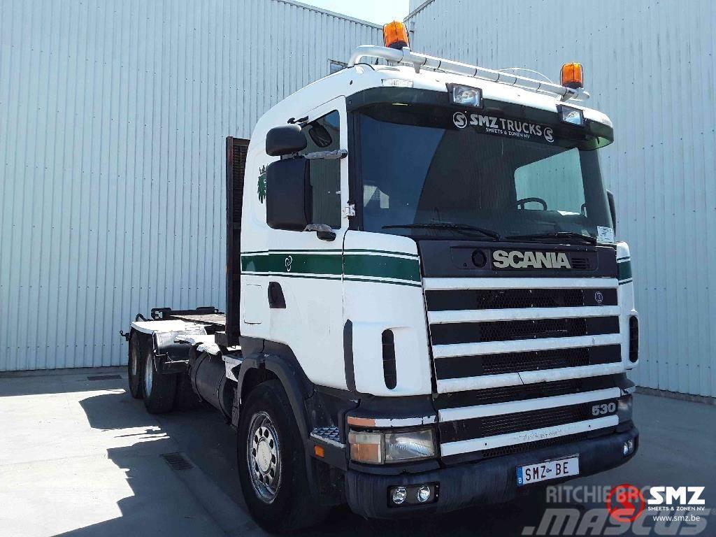 Scania 144 530 6x4 manual pump Вантажівки-платформи/бокове розвантаження