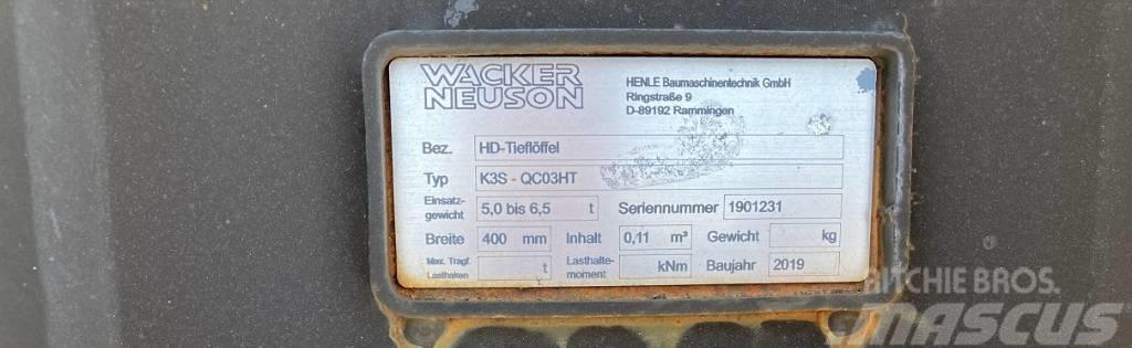 Wacker Neuson Tieflöffel 400mm QC03HT Heavy Duty Дробильні ковші