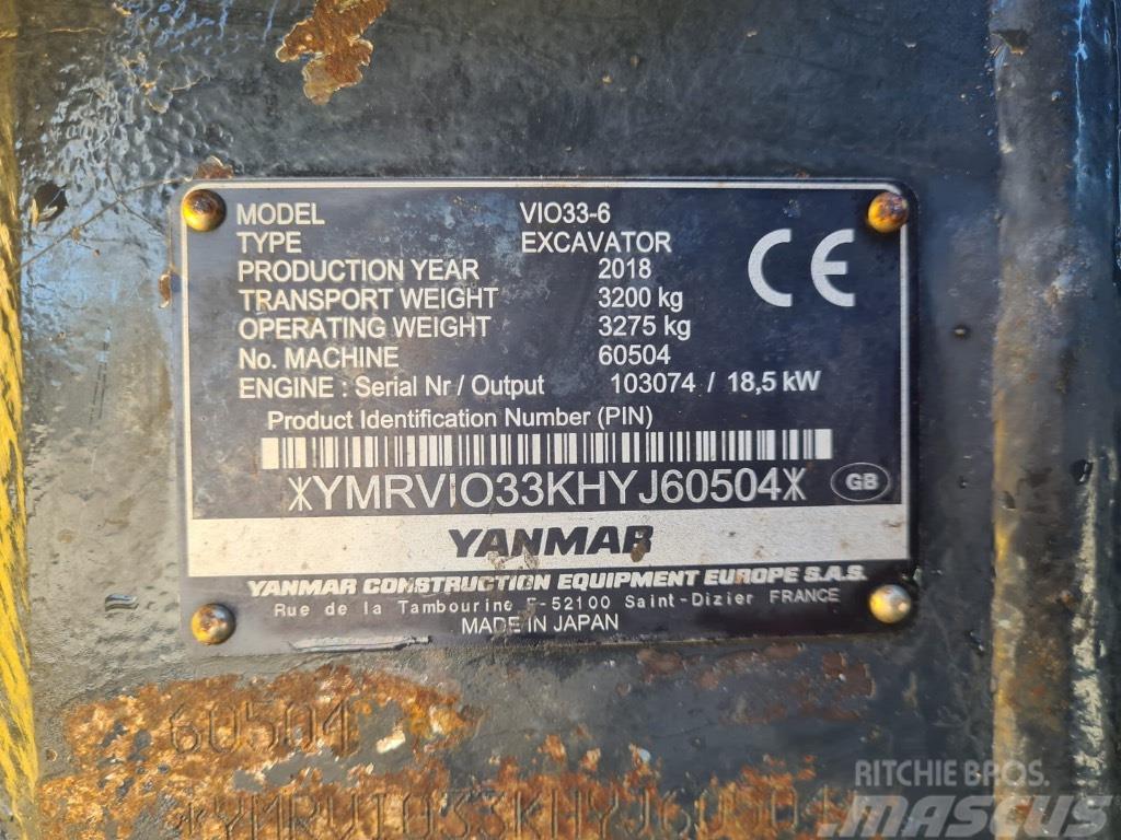 Yanmar VIO33-6 Міні-екскаватори < 7т