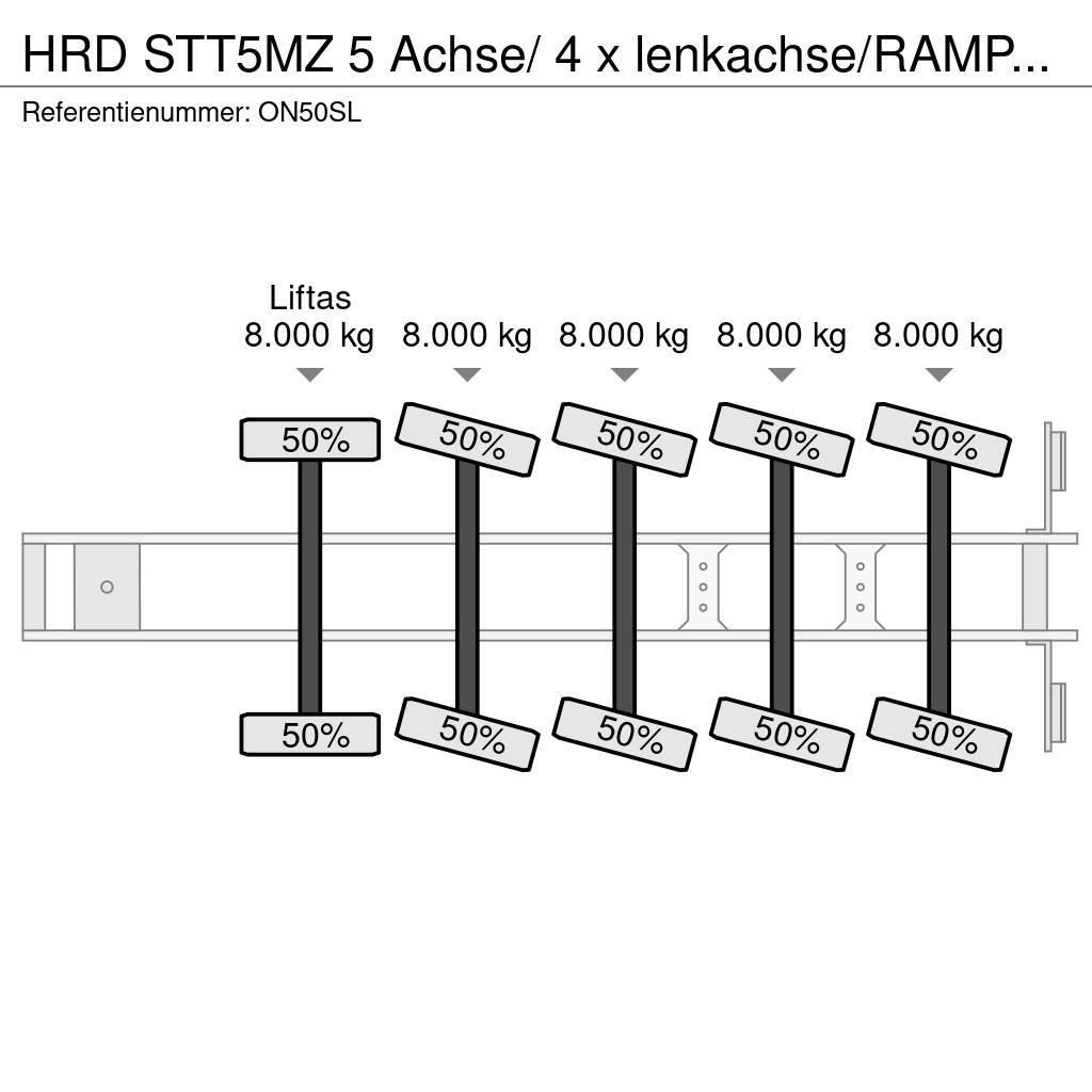 HRD STT5MZ 5 Achse/ 4 x lenkachse/RAMPEN/EXTENDABLE!! Низькорамні напівпричепи