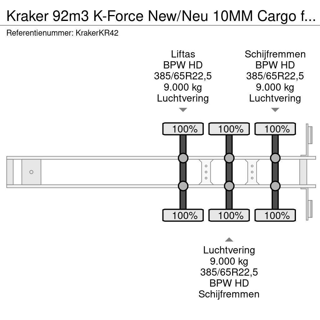 Kraker 92m3 K-Force New/Neu 10MM Cargo floor Liftas Alumi Напівпричепи з рухомою підлогою