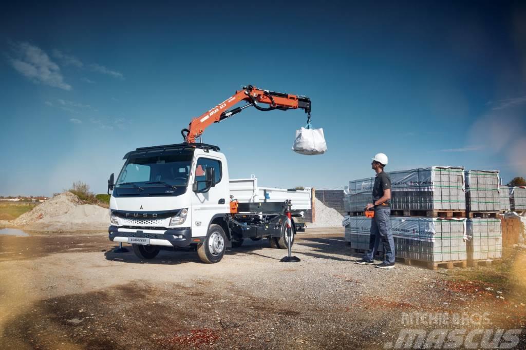 Fuso eCanter ellastbil 8,55 ton brädgårdsbil Вантажівки-платформи/бокове розвантаження