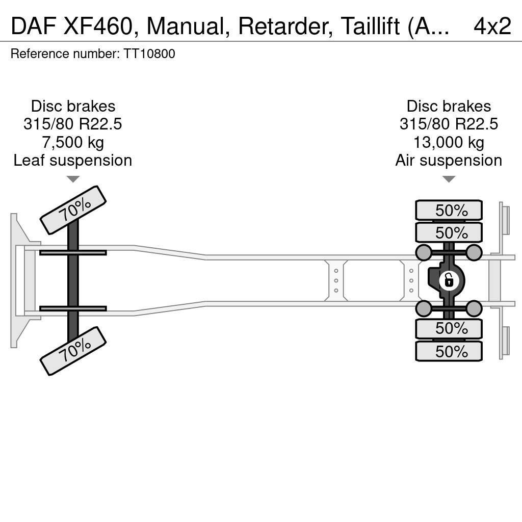 DAF XF460, Manual, Retarder, Taillift (Auffahrrampe, R Вантажівки-платформи/бокове розвантаження