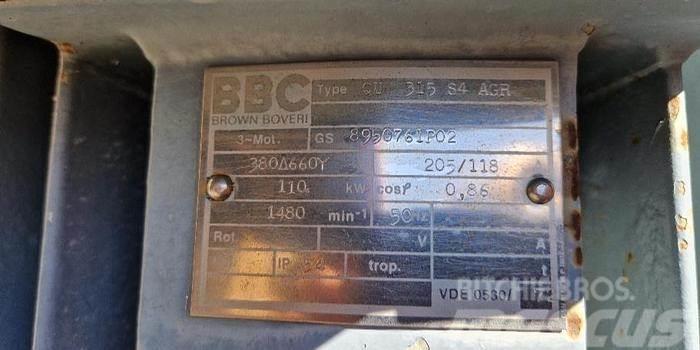BBC Brown Boveri 110kW Elektromotor Двигуни