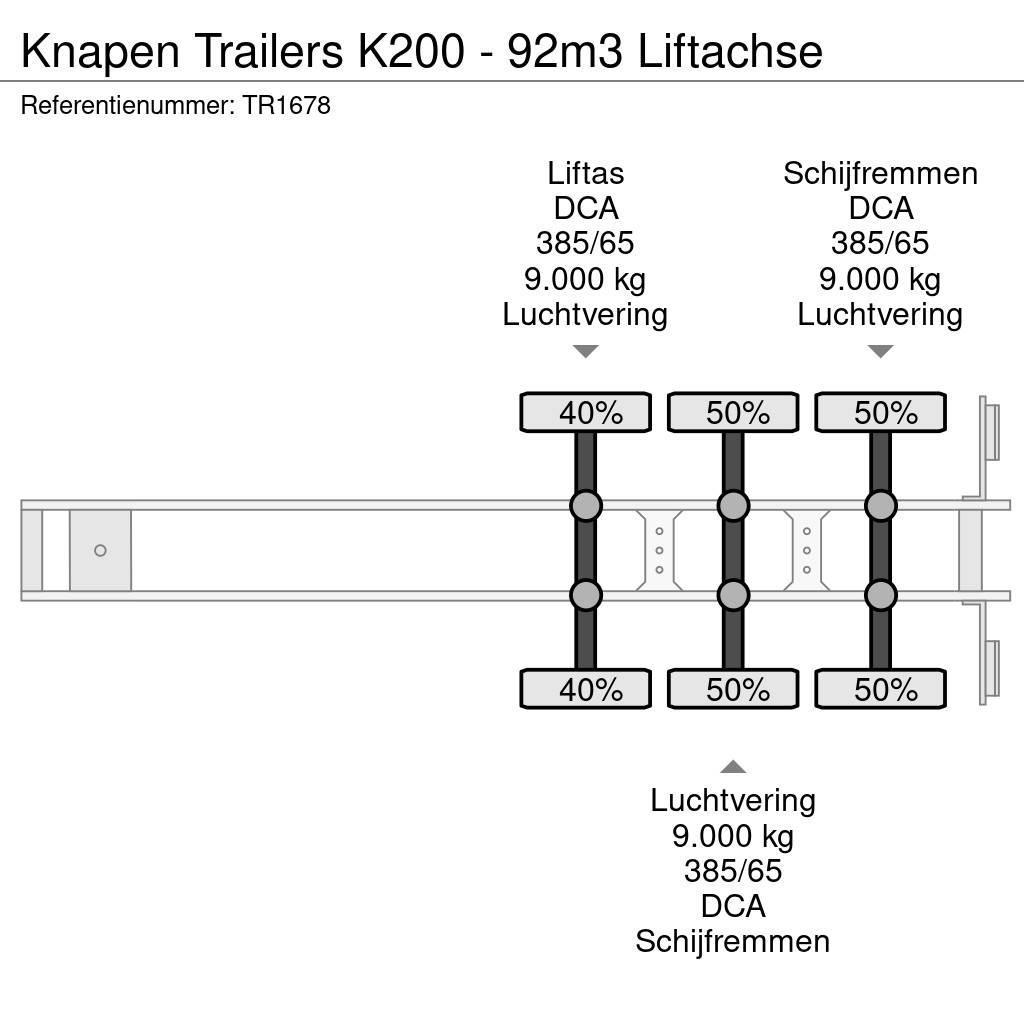 Knapen Trailers K200 - 92m3 Liftachse Напівпричепи з рухомою підлогою