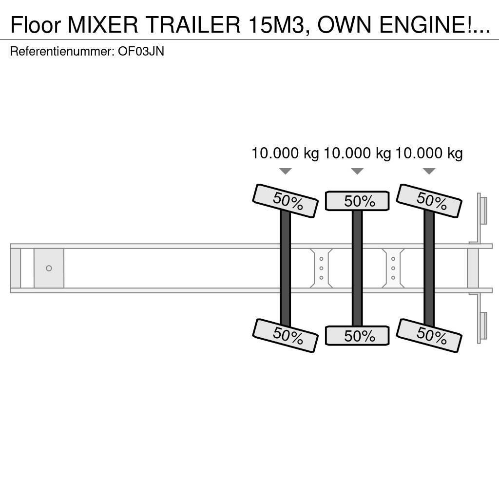 Floor MIXER TRAILER 15M3, OWN ENGINE!!NL MOGELIJK!! Інші напівпричепи