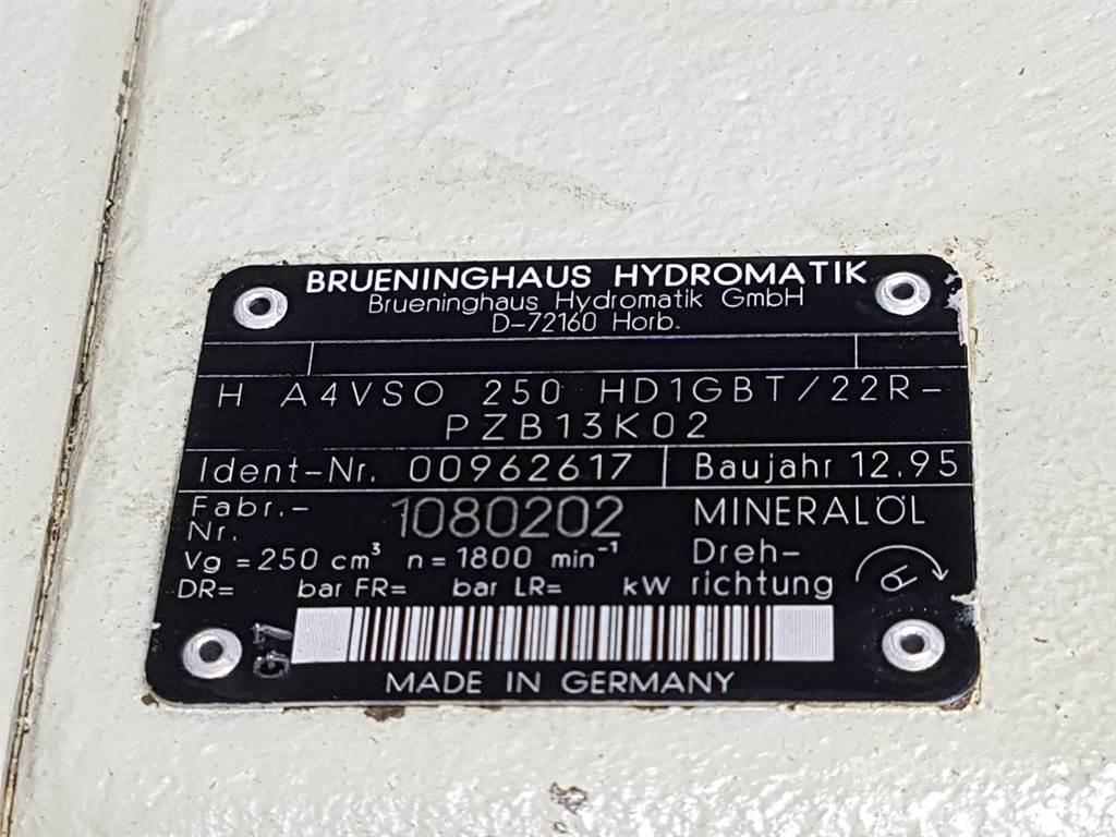 Brueninghaus Hydromatik H A4VSO250HD1GBT/22R - R910962617 - Drive pump Гідравліка