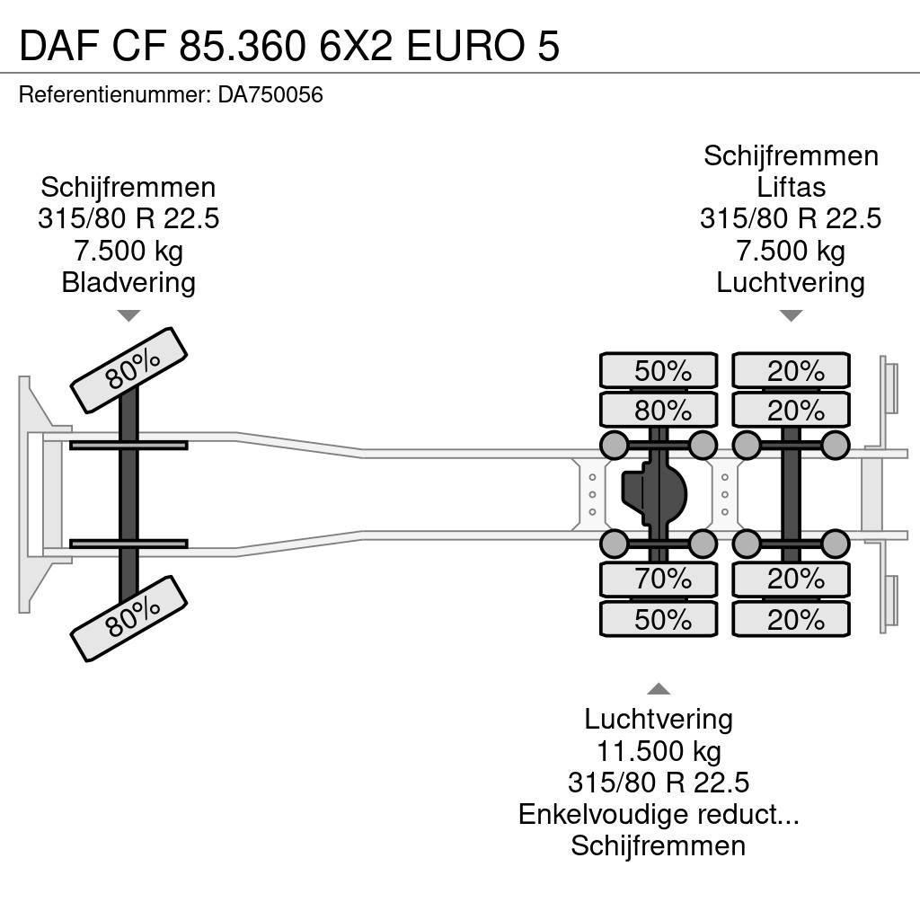 DAF CF 85.360 6X2 EURO 5 Скіпові навантажувачі