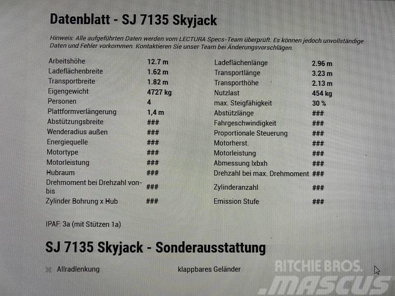 SkyJack SJ 7135 *12,7 Meter*Diesel*4x4* Підйомники-ножиці