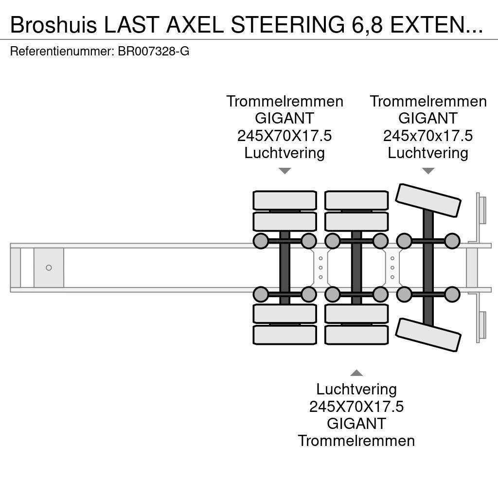 Broshuis LAST AXEL STEERING 6,8 EXTENDABLE Низькорамні напівпричепи