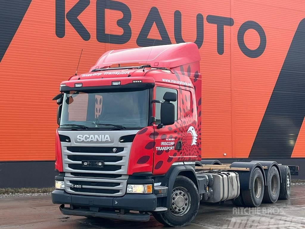 Scania G 450 8x4*4 9 TON FRONT AXLE / PTO / CHASSIS L=830 Шасі з кабіною