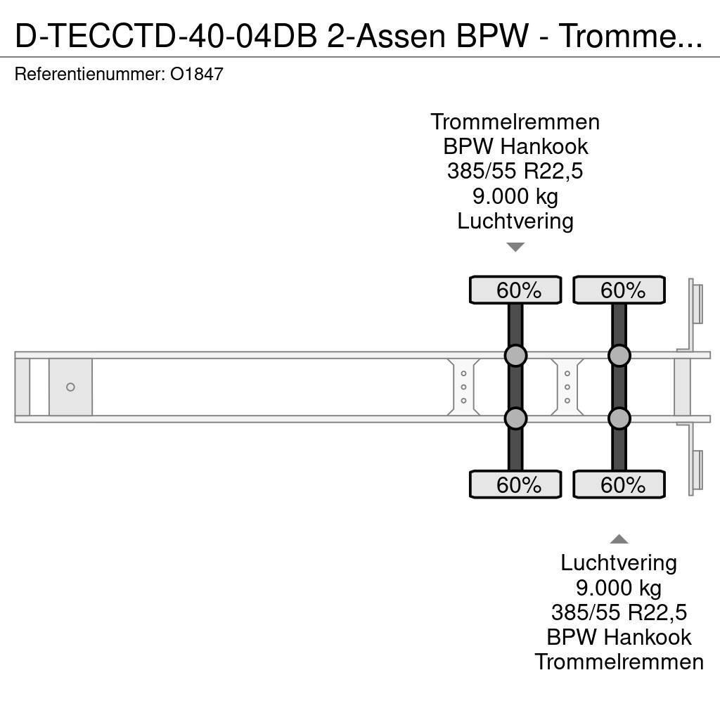 D-tec CTD-40-04DB 2-Assen BPW - Trommelremmen - Combi Do Напівпричепи для перевезення контейнерів