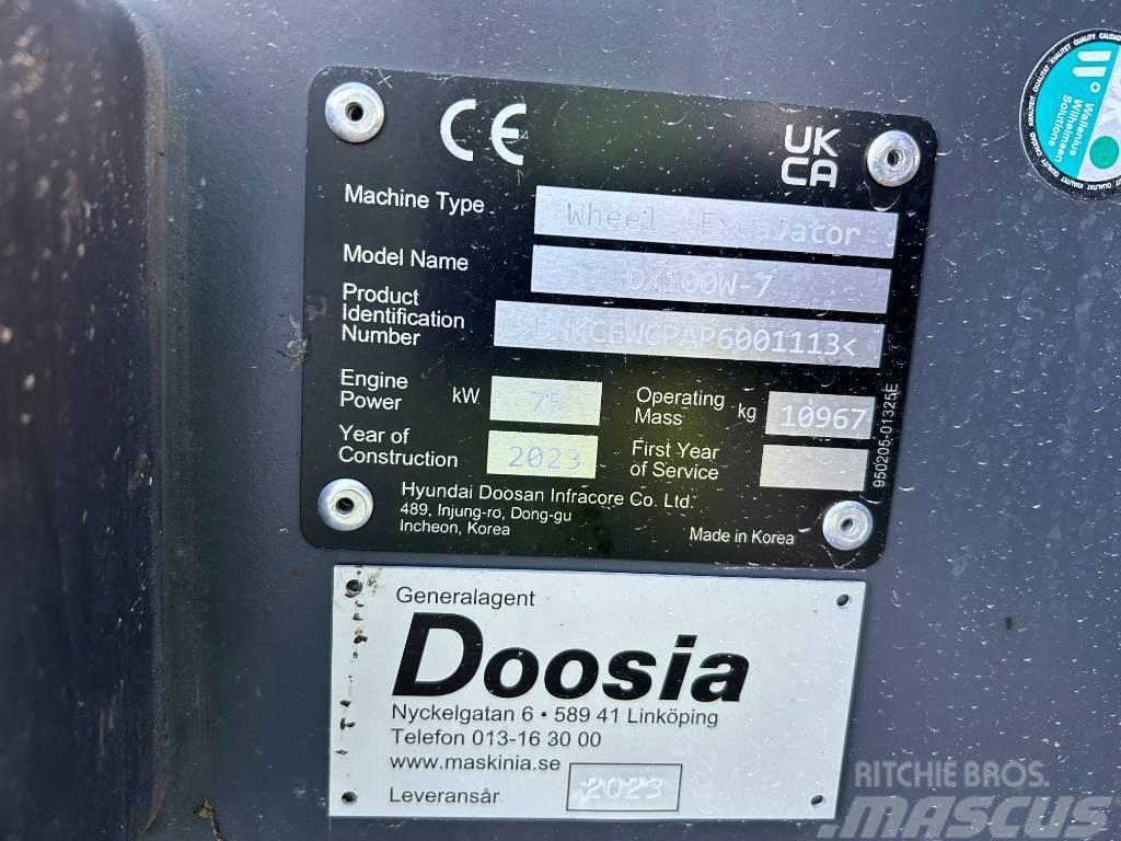 Doosan DX100W-7 Колісні екскаватори